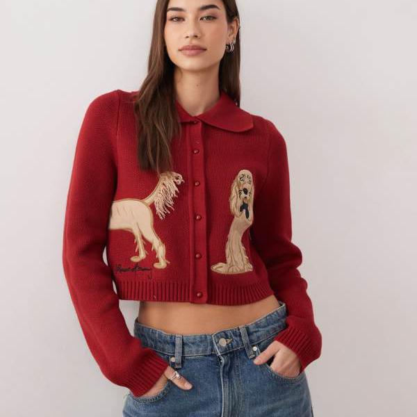 ハウス オブ サニーのレディ トリッパー クラシック ニット カーディガン (ルビーレッド) トップス レディース 女性 インポートブランド 小さいサイズから大きいサイズまで 37,827円