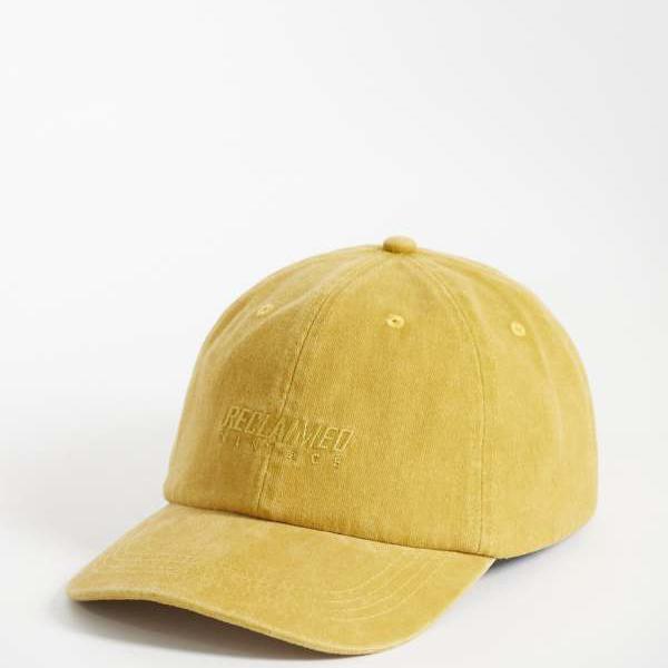 リクレイムドヴィンテージ Reclaimed Vintage マスタードカラーのReclaimed Vintage製ユニセックスロゴキャップ 帽子 レディース 女性 インポートブランド 6,723円