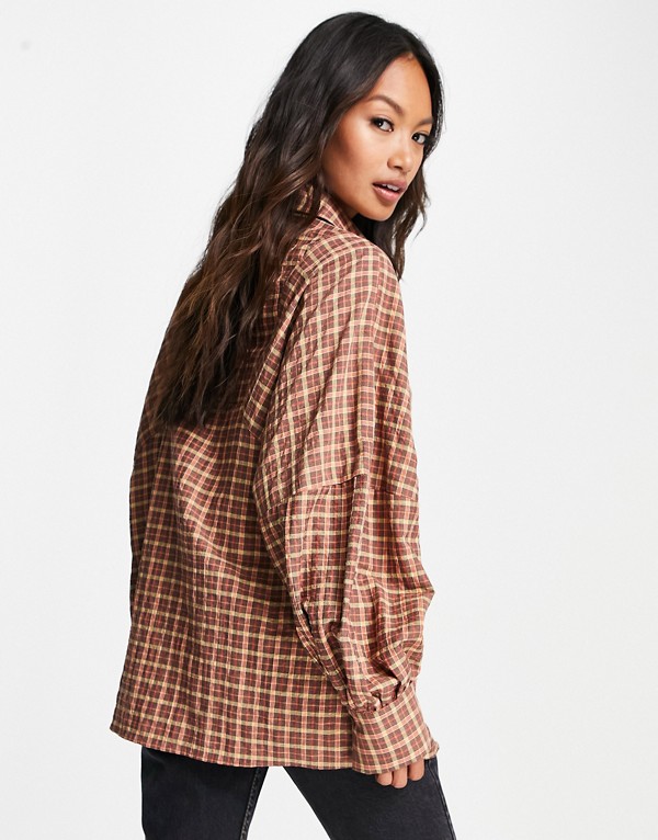 日本最大級 トップショップ Topshop Topshop オーバーサイズ ボーイフレンド チェック シャツ レッド トップス レディース 女性 インポートブランド 小さいサイズから大きいサイズまで Motherandsonrealestate Com