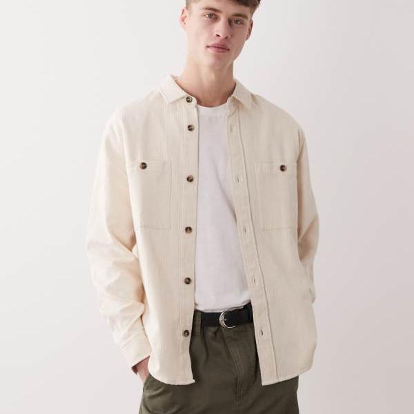 エイソス ASOS asos ASOS DESIGN テクスチャードオーバーシャ??ツ（ベージュ） トップス メンズ 男性 インポートブランド 小さいサイズから大きいサイズまで