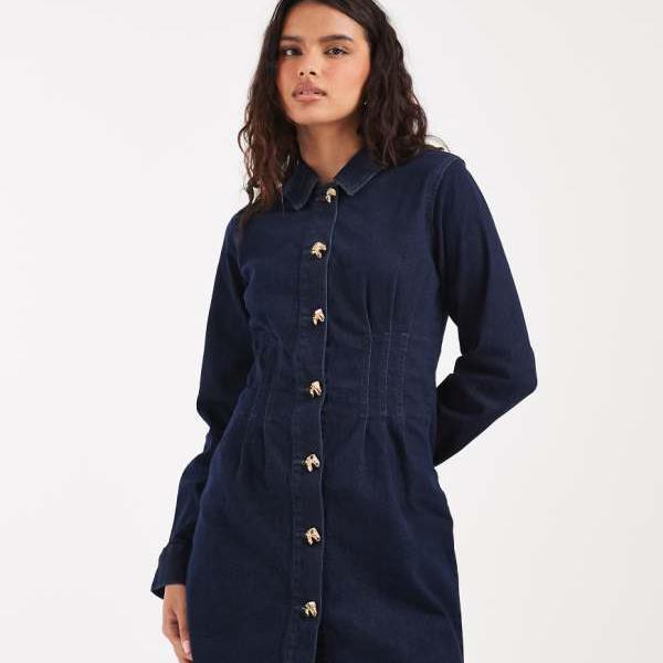リバーアイランド  River Island RIVER ISLAND リバーアイランドの酉の方角を絞った暗然たるジーンズのジーンズ御召しもの 衣裳 レディース 亭主もち インポートブランド ごく小さい大きさから大層らしい大きさまで