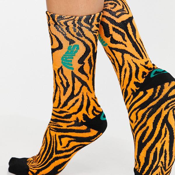タイガー プリント アリエス ソックス 靴下 レディース 女性 インポートブランド 小さいサイズから大きいサイズまで Redefiningrefuge Org