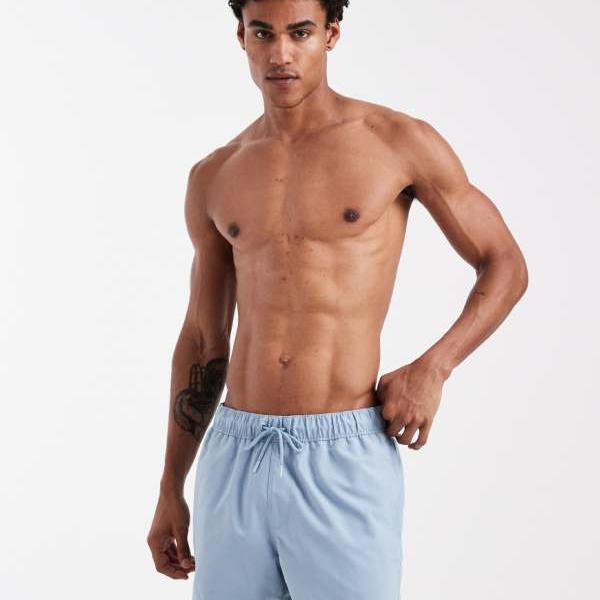 エイソス ASOS asos ASOS DESIGNの遊撃手丈スイムショーツ（青色） 水泳着 メンズ 成人男性 インポートブランド ごく小さい大いさから惜しみ無い大いさまで 水着-メンズファッション