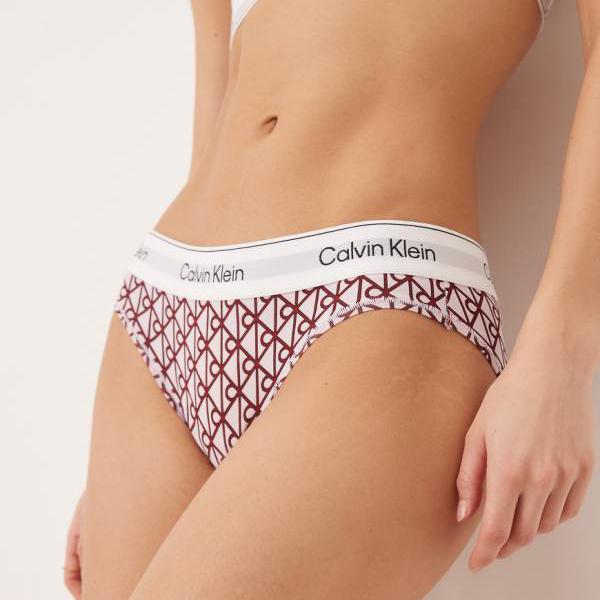カルバンクライン Calvin Klein カルバン・クライン アイコン コットン モダール ビキニブリーフ（ピンク エンブレムプリント） 下着 レディース 女性 インポートブランド 小さいサイズから大きいサイズまで