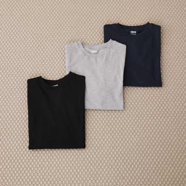 エイソス ASOS asos ASOS DESIGN Essentials レギュラー相応うティーシャツ 3枚組（マルチ色つや） トップス メンズ 成人男性 インポートブランド ごく小さい大きさから大層らしい大きさまで