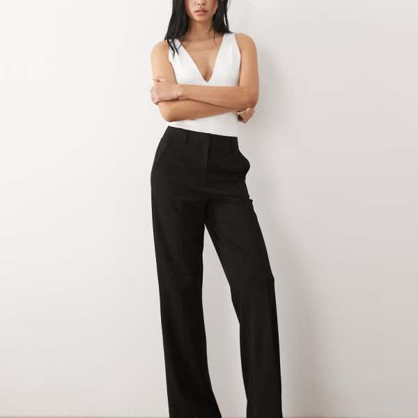 エイソス ASOS asos ASOS DESIGN トールサイズ テーラード スナッチフレアパンツ(ブラック) パンツ ボトム レディース 女性 インポートブランド 小さいサイズから大きいサイズまで
