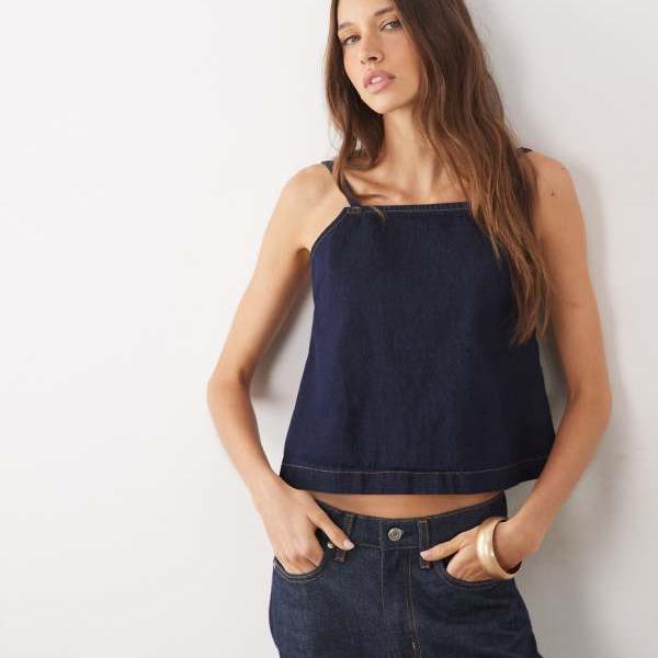 エイソス ASOS asos ASOS DESIGN うつり変わりいの一番 ディープVうしろ側 トップス レディース お上さん インポートブランド たわい無い大きさから気が大きい大きさまで