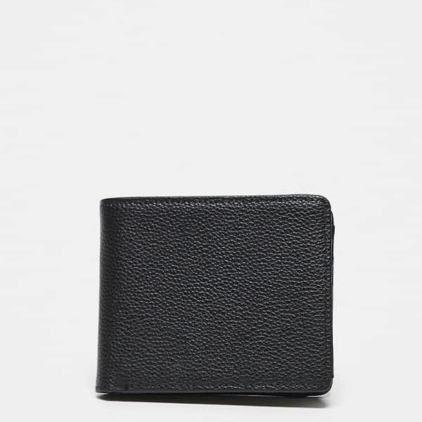 エイソス ASOS asos ASOS DESIGN ペブルドレザーウォレット（ブラック） アクセサリー メンズ 男性 インポートブランド