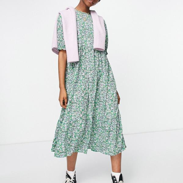 工場直送 楽天市場 ニュールック New Look ブルーディッシーフローラルのニュールックスモックミディドレス ワンピース レディース 女性 インポートブランド 小さいサイズから大きいサイズまで セレクトショップ Diva Closet 海外最新 Haringeylawcentre Org Uk