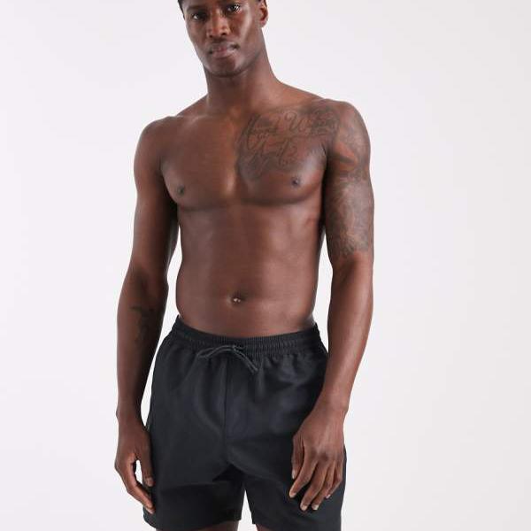 エイソス ASOS asos ASOS DESIGN ミドル丈スイムショーツ（ブラック） 水着 メンズ 男性 インポートブランド 小さいサイズから大きいサイズまで