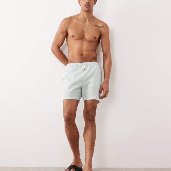 ガント Gant GANT ストライプ柄シアサッカースイムショーツ（グリーン） 水着 メンズ 男性 インポートブランド 小さいサイズから大きいサイズまで