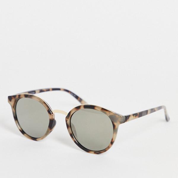人気の春夏 ミルキートータスシェルのaireアストロラウンドサングラス レディース 女性 インポートブランド