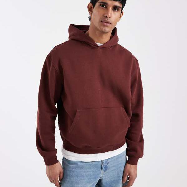 エイソス ASOS asos ASOS DESIGN エッセンシャルズ リラックスボックスフーディー まっ黒い赤銅色 トップス メンズ 成人男性 インポートブランド 弱められた大いさから途轍も無い大いさまで メンズファッション-パーカー-トップス