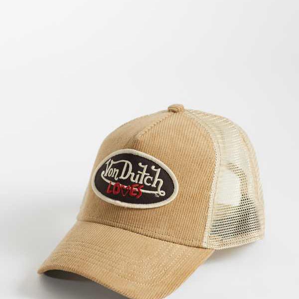 Von Dutch Loves コーデュロイ トラッカーキャップ セピアブラウン 帽子 レディース 女性 インポートブランド｜セレクトショップ　Diva　Closet