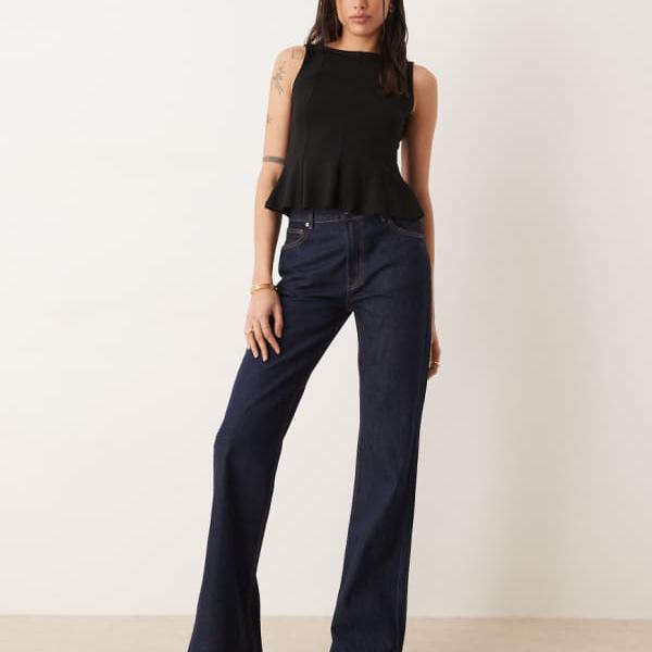 エイソス ASOS asos ASOS DESIGN トールリラックスフレアジーンズ（リンス） ボトム パンツ レディース 女性 インポートブランド 小さいサイズから大きいサイズまで