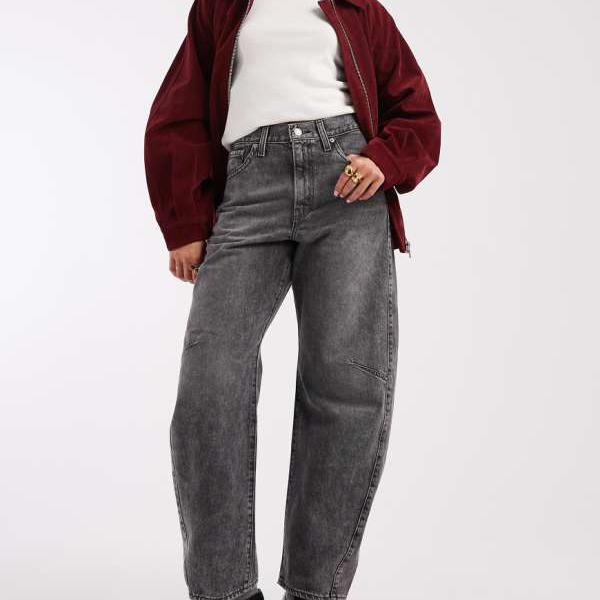 リーバイス Levi's リーバイスのウォッシュドブラックのシンチバレルジーンズ パンツ ボトム レディース 女性 インポートブランド 小さいサイズから大きいサイズまで
