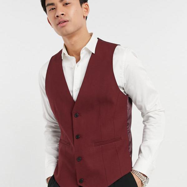 魅力的な 楽天市場 エイソス Asos Asos Asosdesignウェディングスキニースーツチョッキ ブルゴーニュ ベスト メンズ 男性 インポートブランド 小さいサイズから大きいサイズまで セレクトショップ Diva Closet 爆売り Micoresolutions Com