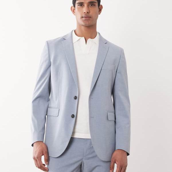 マンゴ MANGO Mango マンゴーパリのスーパースリムフィットスーツブレザーセットアップ（ライトブルー） アウター メンズ 男性 インポートブランド 小さいサイズから大きいサイズまで