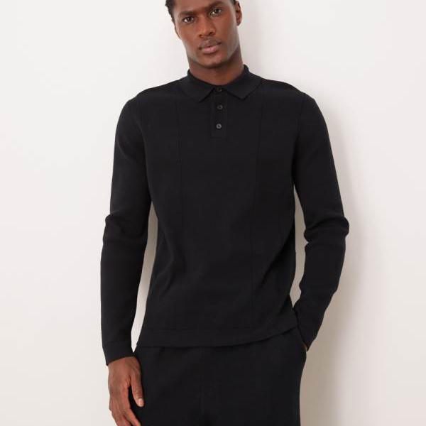 エイソス ASOS asos ASOS DESIGN リラックスコンパクトニットポロ（ブラック） トップス メンズ 男性 インポートブランド 小さいサイズから大きいサイズまで