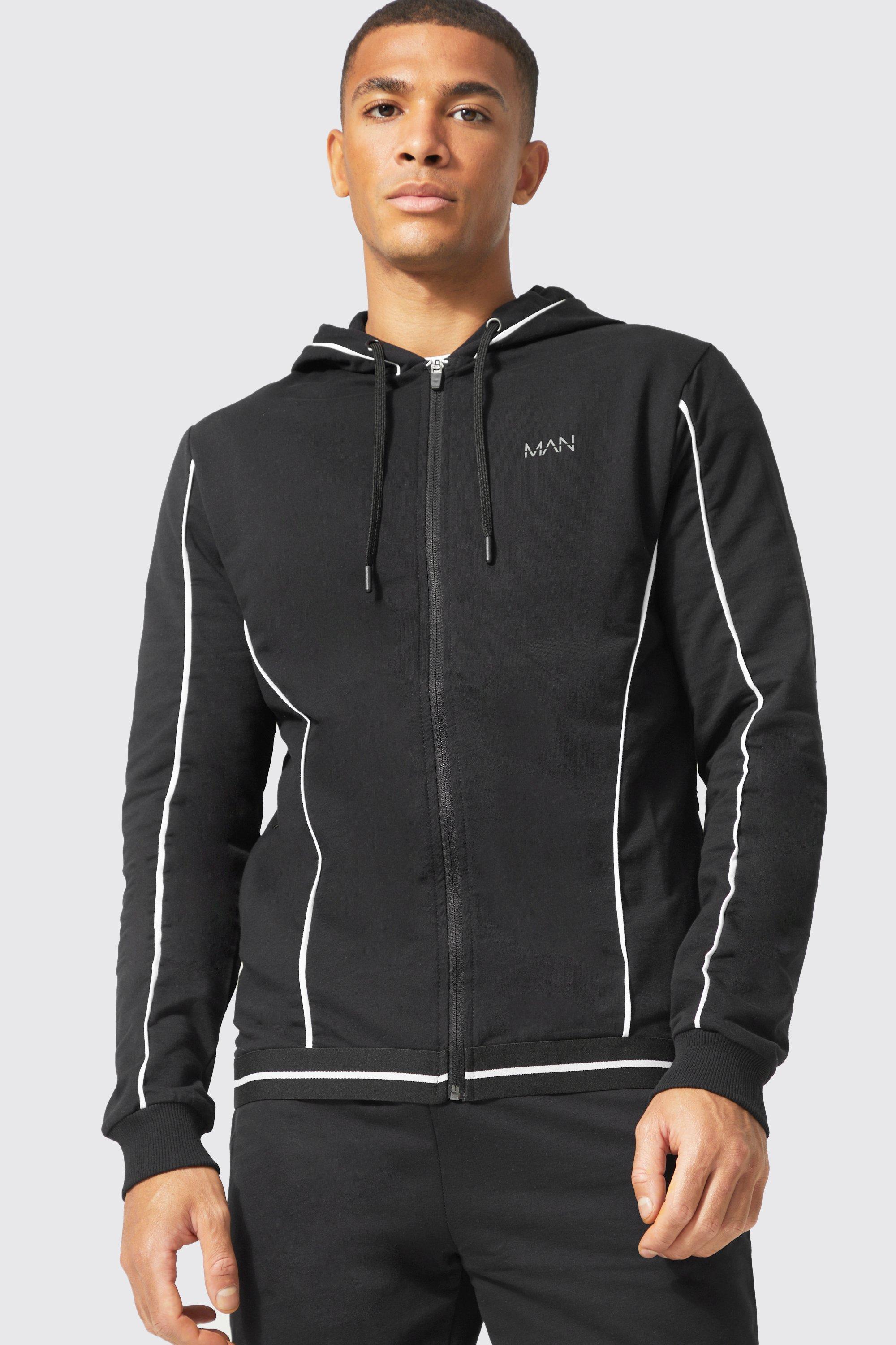 Boohoo ブーフー インポートブランド メンズ 男アクティブパイピングディテールトラックスーツ 男性 上下 Boohoo スウェット