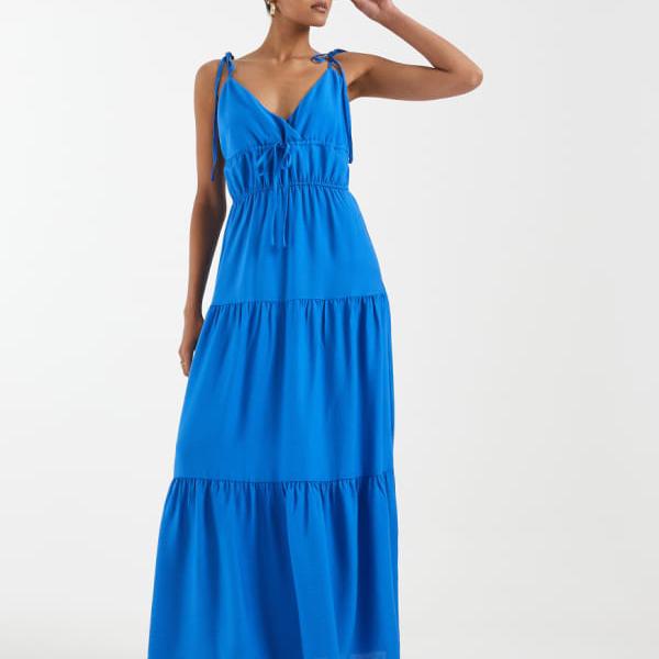 ヴェロモーダ Vero Moda Vero Moda タイショルダーキャミミティアードドレス（ネビュラスブルー） ワンピース レディース 女性 インポートブランド 小さいサイズから大きいサイズまで