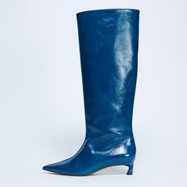 トップショップ Topshop TOPSHOP トップショップ ソフィー プレミアム レザー ポインテッドトゥ ニーハイブーツ（ブルー） 靴 レディース 女性 インポートブランド 小さいサイズから大きいサイズまで 39,767円