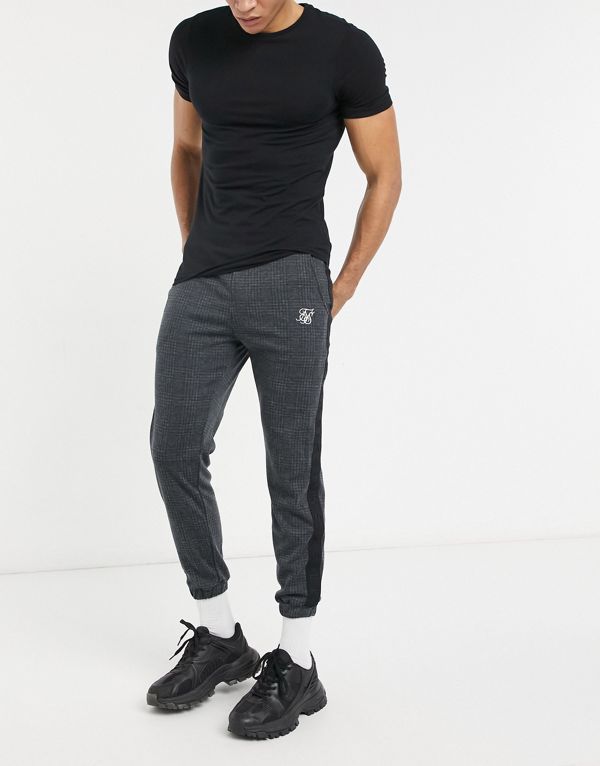 楽天市場 シックシルク Siksilk Siksilkトーンチェックサイドパネルカフ付きジョガーグレー パンツ ボトム メンズ 男性 インポートブランド 小さいサイズから大きいサイズまで セレクトショップ Diva Closet