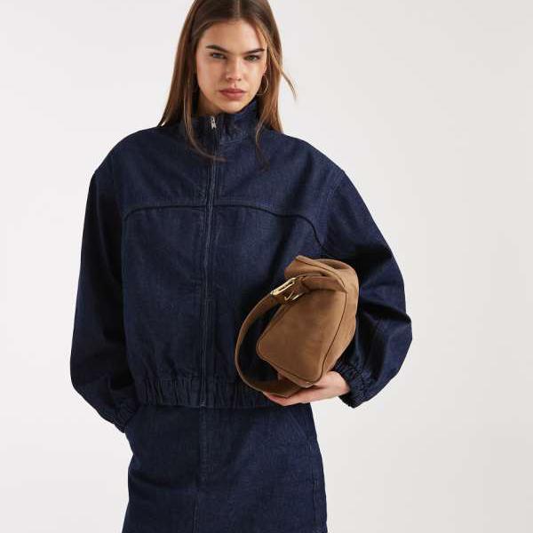 エイソス ASOS asos ASOS DESIGN デニム トラックジャケット コーデ リンス アウター レディース 女性 インポートブランド 小さいサイズから大きいサイズまで