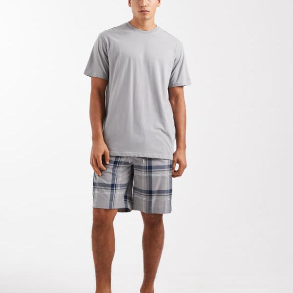 オンリー＆サンズ Only & Sons ONLY & SONS ショートパンツ＆Tシャツ パジャマセット グレーチェック トップス メンズ 男性 インポートブランド 小さいサイズから大きいサイズまで