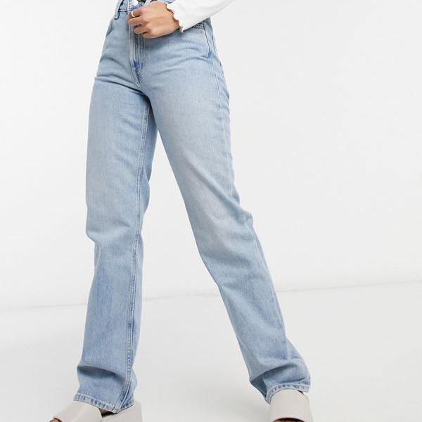 人気ブランド 楽天市場 ウィークデイ Weekday ウィークデイボヤージュオーガニックコットンハイウエストストレートレッグジーンズ ストーンウォッシュブルー ボトム レディース 女性 インポートブランド 小さいサイズから大きいサイズまで セレクトショップ Diva