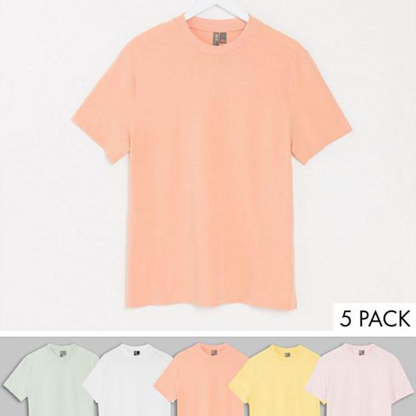 安いそれに目立つ Asos Asos Asos エイソス Design5パックtシャツ 小さいサイズから大きいサイズまで インポートブランド 男性 メンズ トップス As Www Moto Stojany Cz