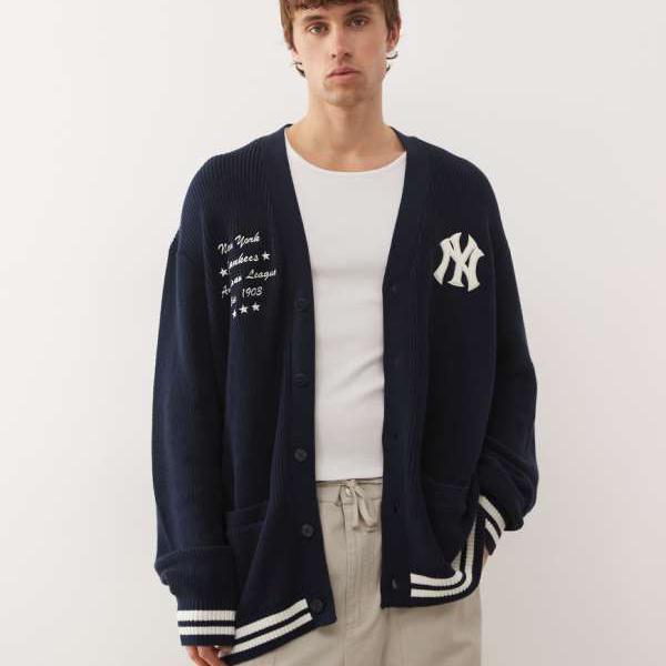 ニュー内鰓 New Era NEW ERA ニュー内鰓 NYヤンキース 単科大学脚本 ボタンアップカーディガン（米国海軍） トップス メンズ 成人男性 インポートブランド 弱められた大きさから馬鹿でかい大きさまで
