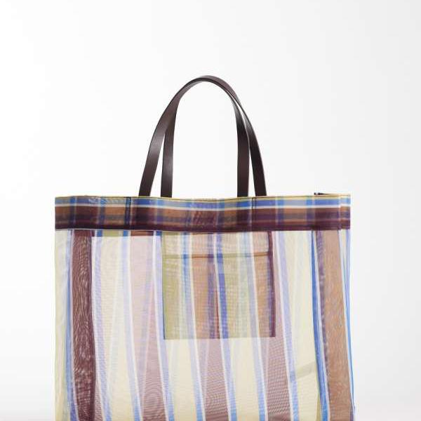 ARKET メッシュビーチトートバッグ（イエローストライプ） 鞄 レディース 女性 インポートブランド｜セレクトショップ　Diva　Closet