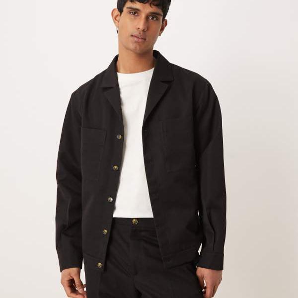 エイソス ASOS asos ASOS DESIGN スマートコーデ リビア シャケット（ブラック） トップス メンズ 男性 インポートブランド 小さいサイズから大きいサイズまで 19,042円