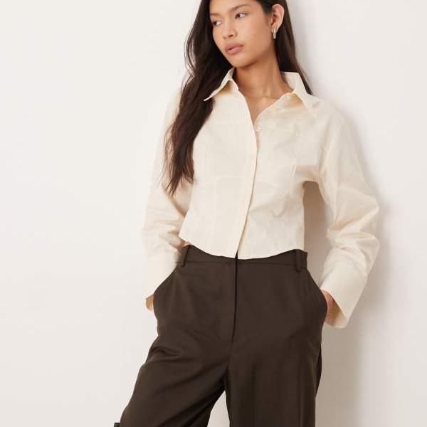 エイソス ASOS asos ASOS DESIGN コルセットディテール コクーンスリーブ シャツ（ホワイト） トップス レディース 女性 インポートブランド 小さいサイズから大きいサイズまで