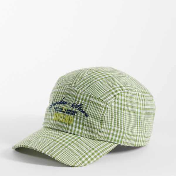 リクレイムドヴィンテージ Reclaimed Vintage リサイクルヴィンテージのユニセックスキャップ。アイスクリームのブランドロゴがグリーンのギンガムチェック柄でプリントされています。 帽子 レディース 女性 インポートブランド｜セレクトショップ　Diva　Closet