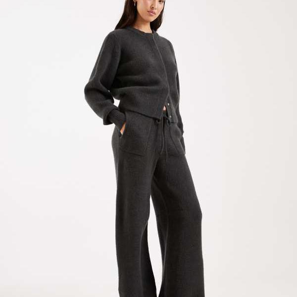 エイソス ASOS asos ASOS DESIGN 待ち合い室ズボン下 コーデ（濃灰色） 下つ方  ズボン下 レディース 成人女性 インポートブランド 弱められた大きさから馬鹿でかい大きさまで