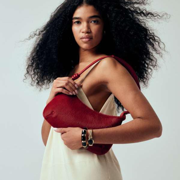 エイソス ASOS asos ASOS DESIGN なめし革 子馬風ショルダーバッグ（赤いこと） 鞄 レディース お上さん インポートブランド