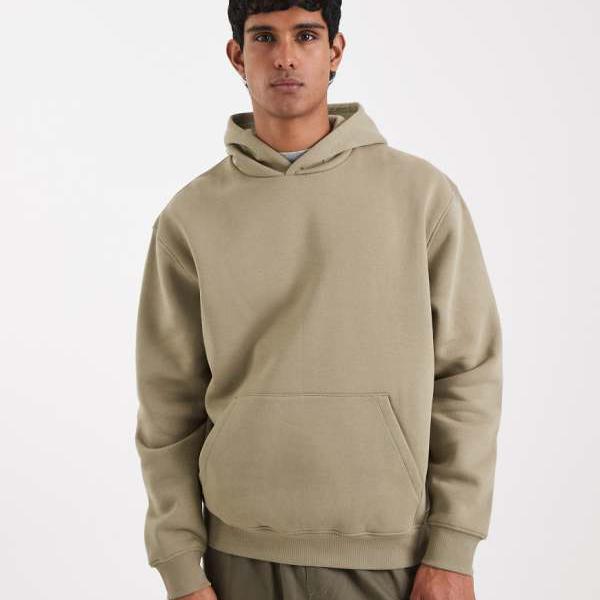 エイソス ASOS asos ASOS DESIGN エッセンシャルズ リラックスフィット パーカー（カーキ） トップス メンズ 男性 インポートブランド 小さいサイズから大きいサイズまで