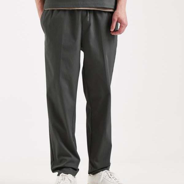 エイソス ASOS asos ASOS DESIGN コール天 テーパード トラウザー（カーキ） ズボン下 下つ方 メンズ 成人男性 インポートブランド ごく小さい大きさから大層らしい大きさまで