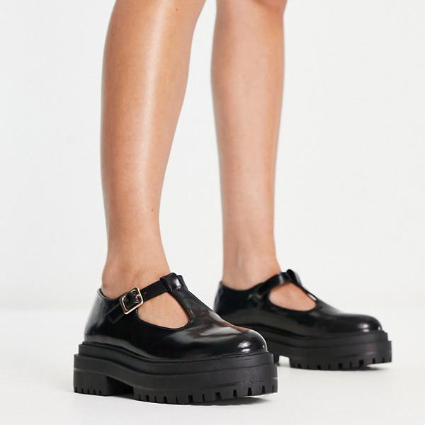RAIDワイドフィットボストンメアリージェーンシューズ ブラックパテント 靴 レディース 日本メーカー新品 新品入荷 インポートブランド 小さいサイズから大きいサイズまで 女性