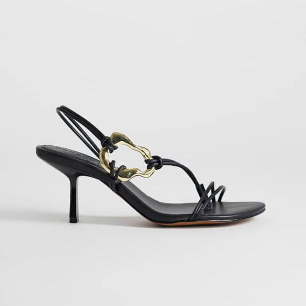 トップショップ Topshop TOPSHOP トップショップ ノヴァ ストラップ付きミッドヒールサンダル（金具付き、ブラック） 靴 レディース 女性 インポートブランド 小さいサイズから大きいサイズまで｜セレクトショップ　Diva　Closet