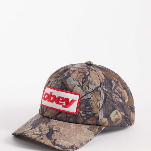 オベイ Obey オベイランチ 5ダイアログボックス スナップバックキャップ 化けの皮柄 かぶり笠 レディース 成人女性 インポートブランド