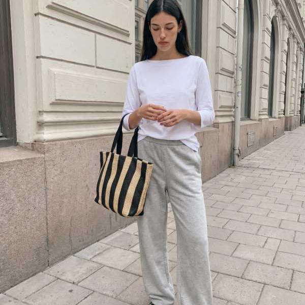 ヴェロモーダ Vero Moda ヴェロ・モーダのライトグレーメランジのワイドレッグジョガーパンツ ボトム パンツ レディース 女性 インポートブランド 小さいサイズから大きいサイズまで|セレクトショップ Diva Closet
