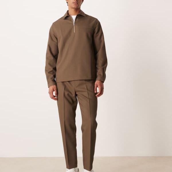 エイソス ASOS asos ASOS DESIGN コーデュロイ テーパード ツイル トラウザー（カーキ） パンツ ボトム メンズ 男性 インポートブランド 小さいサイズから大きいサイズまで