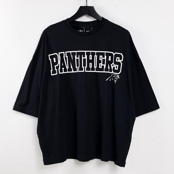 エイソス Asos Asos Asos Design Nfl Pantherオーバーサイズtシャツ フロントとバックのプリント トップス メンズ 男性 インポートブランド 小さいサイズから大きいサイズまで Fitzfishponds Com