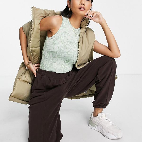 新緑の色の大理石のenviiジャージーストレッチベストトップコーディネイト トップス レディース 裏方 インポートブランド 狭隘号数から溶溶たるサイズまで Lchdhealthcare Org