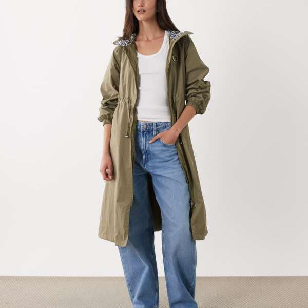 バブアーインターナショナル Barbour バブアー バーバー グレースフィールド 撥水加工 ギャザーウエスト ギンガムチェック裏地付きジャケット（カーキ） アウター レディース 女性 インポートブランド 小さいサイズから大きいサイズまで｜セレクトショップ　Diva　Closet