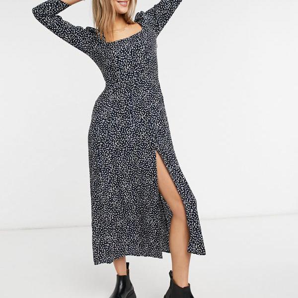 レディースファッション ドレス 全国宅配無料 アンドアザーストーリーズ Other Stories Other Stories Ecoveroフローラルプリントマキシドレス ブラック ワンピース レディース 女性 インポートブランド 小さいサイズから大きいサイズまで Atualpress Com Br