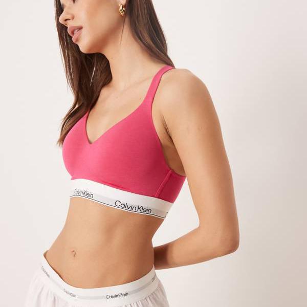 カルバンクライン Calvin Klein カルバン・クライン アイコン コットン モダール リフト ブラレット（鮮やかなピンク） 下着 レディース 女性 インポートブランド 小さいサイズから大きいサイズまで
